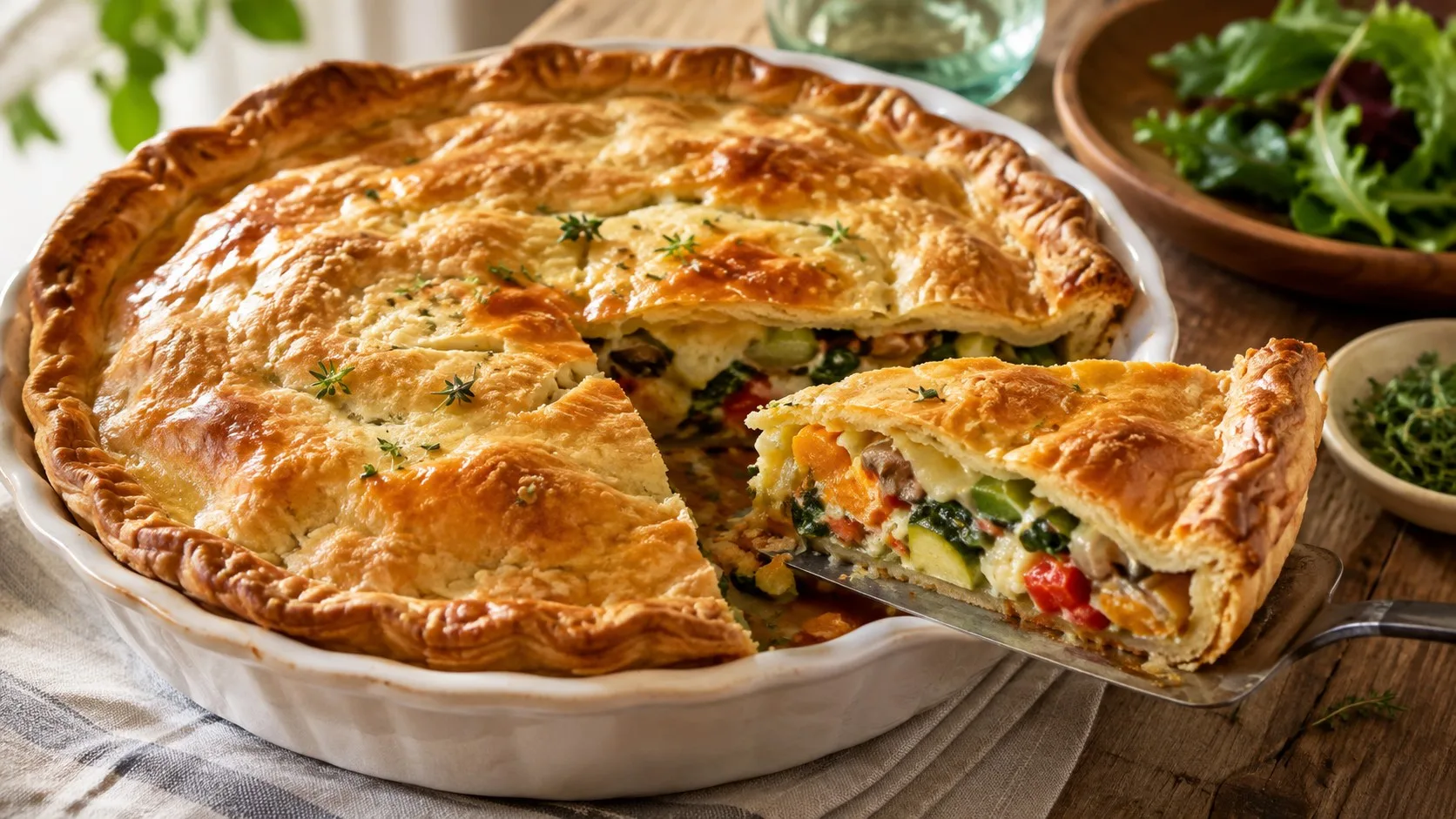 Tourte végétarienne familiale : organiser la pâte, la garniture et la cuisson sans se compliquer — recette France